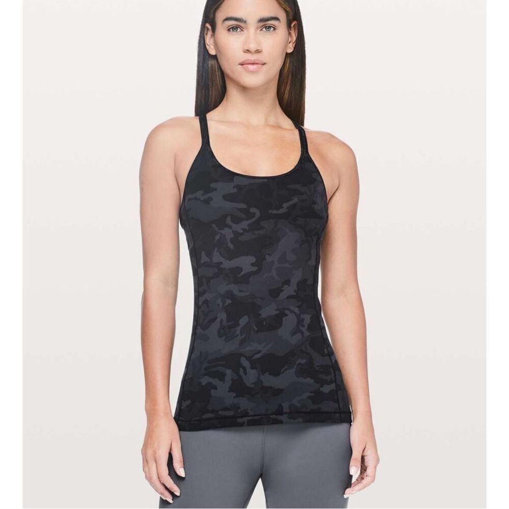 Lululemon Free To Be Tank Incognito Camo Multi Grey size 8